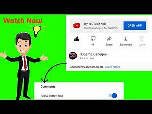 How To Turn On Comments On Made For Kids Video