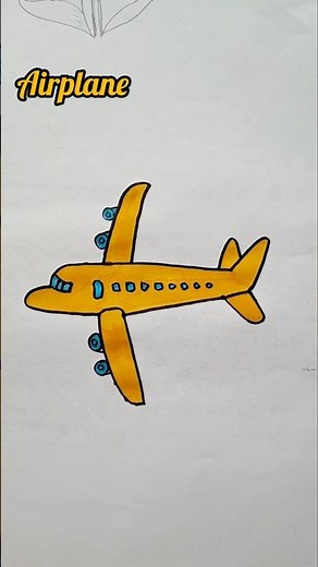 Airplane drawing easy #shorts #airplanes