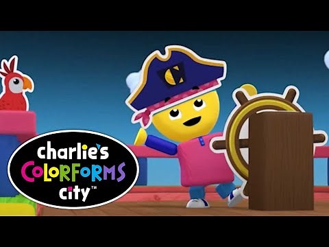 Charlie's Colorforms City - Pirate Ship to Pancake Island! (CLIP)