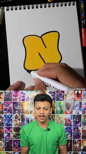 How to Draw the Graffiti Letter N 🖌️🔥