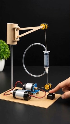 DIY Airplane Landing Gear Hydraulic Model ✈️ Working Science Project