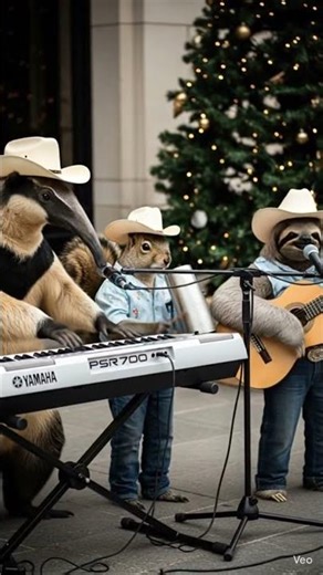 Los amigos cantando feliz navidad