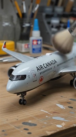 Satisfying Air Canada Model Airplane Assembly ✈️✨ | Scale Model ASMR