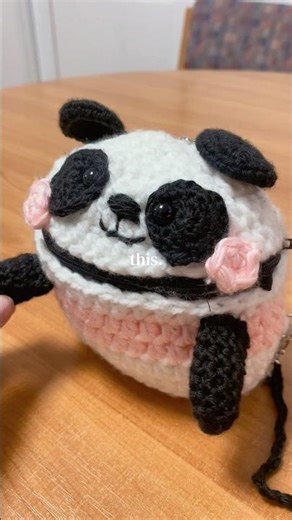 A panda… but make it a backpack 🐼🎒Handmade happiness you can wear.