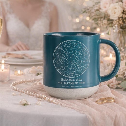 Personalized Star Map Mug for Mom, Custom Night Sky by Date Gift, the Day You Became My Mom, Mother’s Day Gift From Daughter Son - Etsy