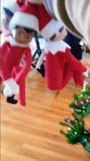 shark puppets running with elf on the shelf