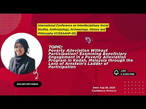 SCIENCE SOCIETY - Poverty program engagement in Kedah, Malaysia analyzed via Arnstein’s Ladder.