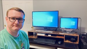 Watch Dual monitor stand with 4 storage compartments on Amazon Live