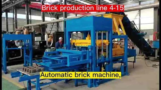4-15 Automatic Interlocking Brick Making Machinery Concrete Brick Moulding Machines Line