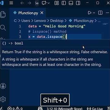 isspace Method in Python #pythontricks #python.