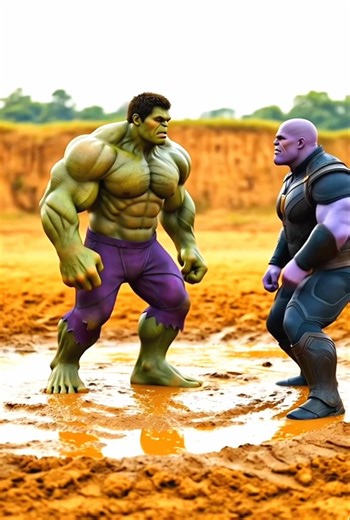 HULK VS THANUS #hulk #thanush #sehar #aivideo