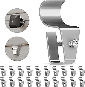 Goabroa Vinyl Siding Hooks 20 Pack, New Upgrade Siding Hooks for Home Security Camera Mount, No Hole Hanger Heavy Duty Stainless Steel Vinyl Siding Light Clips