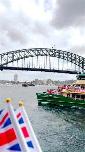 Over the finish line she goes!! The nail biting 😬 view from our Australia Day 2026 Ferrython winning Emerald Gen I ferry, MV Pemulwuy 🥳 🇦🇺 #sydneyferries #transdevferriessyd #transdev #TransportforNSW #ausdaysyd | Transdev proud operator of Sydney Ferries