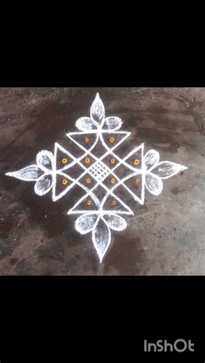 simple pulli kolam for beginners#kolam #rangoli #muggulu #traditional #trendingkolam #shorts #viral