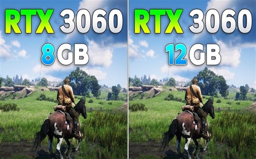 RTX 3060 8G vs RTX 3060 12G 显卡对比（1080P分辨率测试，CPU为i9-13900K） 1080P视频