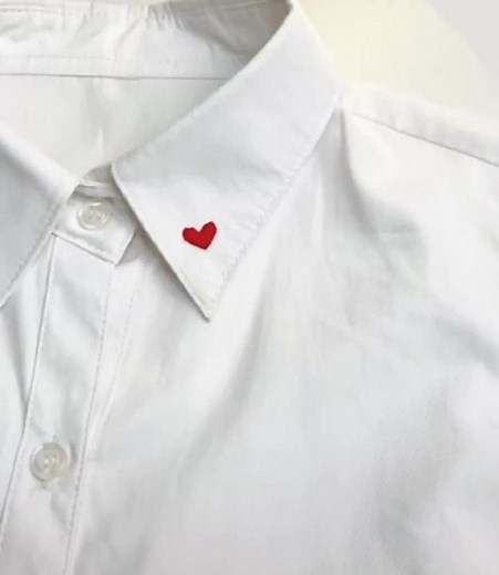 How to Embroider a Small Red Heart on a Shirt