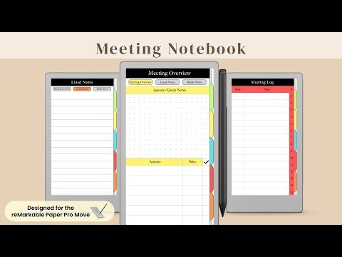 Meeting Notes for the reMarkable Paper Pro Move