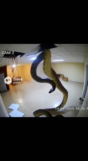 Giant Python Suddenly Drops From Ceiling! 😱🐍