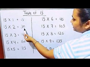 Table of 15 | Multiplication Table for Kids | Learn 15 Ka Table Easily