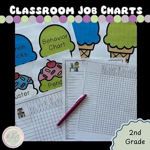 Classroom Job Chart Set, Charts, Labels, Classroom Organization