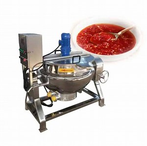 [Hot Item] Automatic Cooking Machine/Food Cooking Pot/Electric Steam Gas Heated Jacketed Kettle with Mixer
