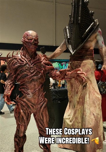 These Cosplays Were incredible! 🫡 pyramid head @beyondtheredsuit Vecna @Jonnyboi_7 #pyramidheadcosplay #vecna #horrorcosplay #horrorcon #cosplay