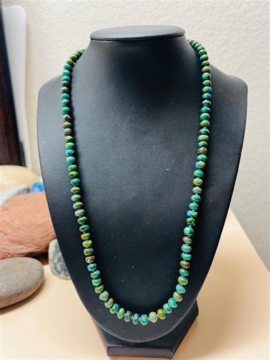Natural Kingman Turquoise Beads Necklace/southwestern Chocker/ Real Turquoise Beaded Necklace/boho Style /handmade /made in USA - Etsy