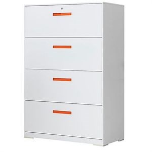 [Hot Item] Office 4 Drawer Lateral File Cabinet 3 Tiers Metal Storage Steel Cabinet