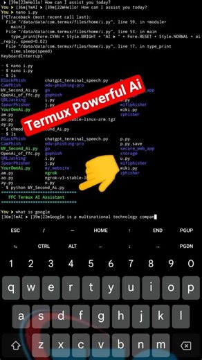 I Built My Own Ai With Termux Using Python #viralshorts #codingtutorial #termuxcourse #plzsubscribe