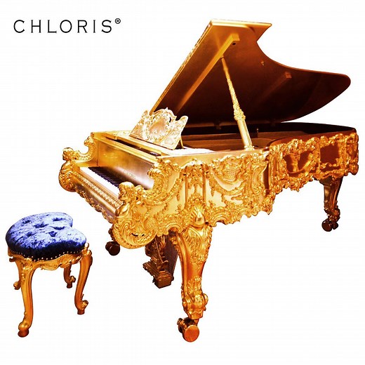 [Hot Item] Luxury 24K Pure Gold Grand Piano Hg-G1 Whith Carved Decoration
