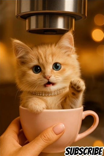 "Cat Pops Out of Coffee Machine! 😺☕😂"