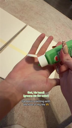 Handprint Painting with My Long-Distance Love