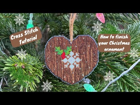 🧵 How to Finish a Cross Stitch Ornament on Plastic Canvas (Even When Things Go Wrong 😅)