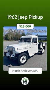 New Listings on Jeep Willys For Sale! 1.) 1953 Willys M38A1 USMC located in Mansfield, OH – Asking $24,000 2.) Willys Jeep located in Hollister, CA – Asking $8,000 3.) 1962 Jeep Pickup located in North Andover, MA – Asking $28,000 4.) 1942 Jeep Willy's MB located in Los Angeles, CA – Asking $18,000 To get more info on these ads and see more, visit the Willys only marketplace on our website. #willysforsale #jeepwillysforsale #willysjeepforsale #willys #jeep | Willys For Sale