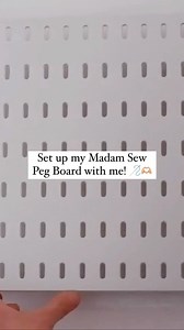 Your sewing room has never been more functional! 👏🏼👏🏼 Comment “peg” for the link to this exact pegboard kit! 🧵 #pegboard #pegboards #pegboardorganization #sewingroomstorage #sewingroomorganization #craftroomstorage #storagesolutions #sewingorganization | Madam Sew