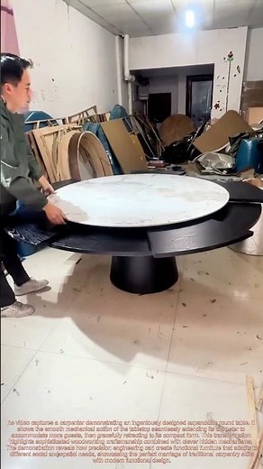 Table Magic: Watch This Round Table Expand Automatically