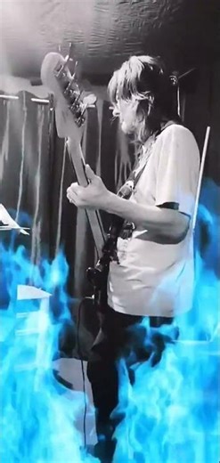 Andy again practicing with rocksmith