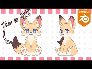 How to create a cute fennec fox in Blender | Character modeling | Time-lapse