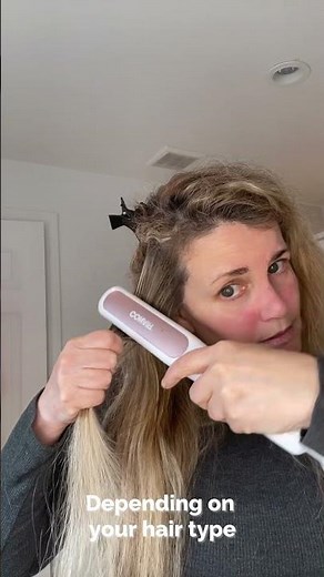 How to de-frizz hair, how to straighten hair with Conair Double Ceramic Heated Straightening Brush