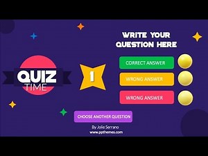 😍 Best Interactive and Free Quiz PowerPoint Template with morph transition and 3D Emojis