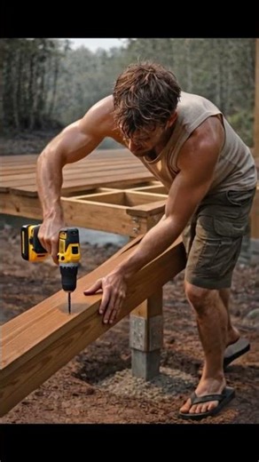 From Empty Shoreline to Stunning Lakeside Cabin in 60 Seconds 🌅✨ #timelapse