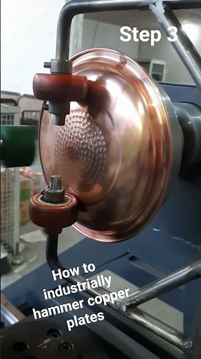 In the third step, we will show you how to hammer a copper plate with a machine #mechanicaltools