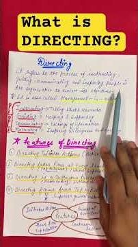 Directing Meaning in 30 Seconds | Class 12 Business Studies Chapter 7 #shorts