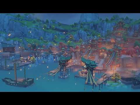 Genshin Impact - Liyue Harbor Lantern Rite - 2k 1440p 10min Animated Background