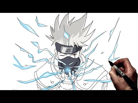 How To Draw Kakashi Chidori | Step By Step | Naruto
