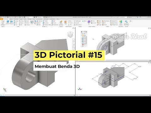 Membuat Benda 3D melalui Gambar Pandangan (Proyeksi) #15 | Latihan Menggambar Autodesk Inventor