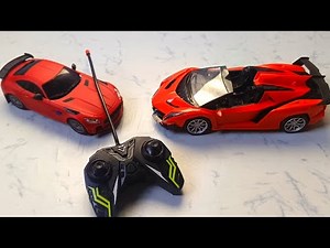 Unboxing rc super car 3D lighting police car, spray train, rc car review test😲, 2025