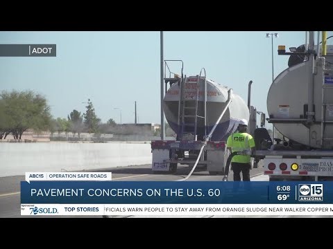 Pavement concerns on the U.S. 60 freeway
