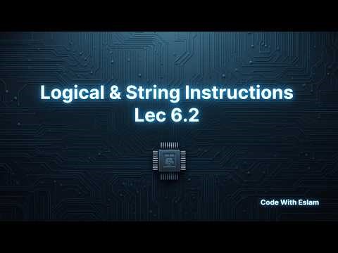 Logical & string Instructions in Microprocessors
