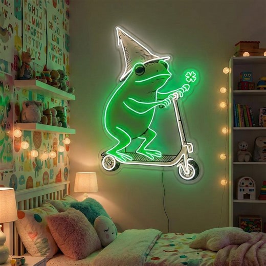 Funny Frog Neon LED Sign St Patrick Day off to Do Something Decor Acrylic - Etsy